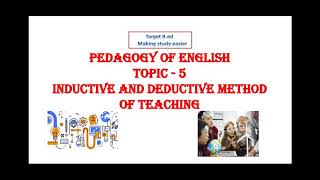 Inductive and Deductive Method of Teaching with examples  Bed 1st year [upl. by Ydnolem]