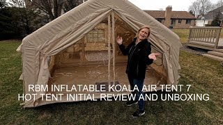 Inflatable Tent Review  RBM Inflatable Koala Air Tent 7 Versatile for ColdWarm Luxury Camping [upl. by Thedrick]