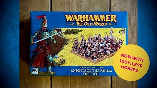 Kingdoms Of Bretonnia Knights Of The Realm On Foot  Unboxing Warhammer The Old World [upl. by Esertap]