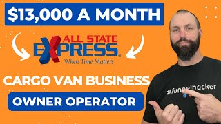 Owner Operators  13000 A Month Cargo Van Businesscourier cargovan expediting [upl. by Arreik]