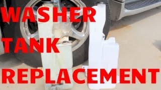 WINDSHIELD WASHER RESERVOIR TANK REPLACEMENT GMC YUKON CHEVY TAHOE [upl. by Lyrpa]