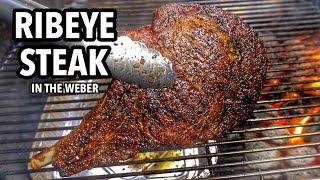 How to Reverse Sear a Ribeye Steak in a Weber [upl. by Alis885]