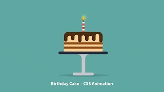 Birthday Cake – CSS Animation [upl. by Atiekan47]