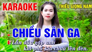 CHIỀU SÂN GA ➤ Song Ca Cùng Tiểu Vy ➤ Karaoke Thiếu Giọng Nam ➤ KARAOKE SONG CÙNG CA SĨ [upl. by Aettam]