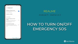 How to Turn OnOff Emergency SOS  realme Android 11  realme UI 2 [upl. by Imuy]