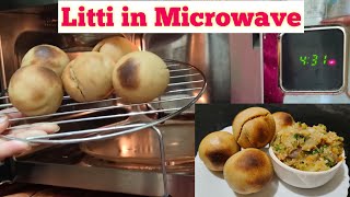 Soft And Crispy Litti In Microwave  Bati Recipe In Microwave Litti Chokha Recipe In Microwave Oven [upl. by Viki]