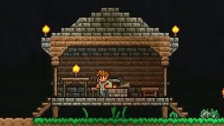 Casa de terraria con solo madera y piedra [upl. by Trab862]