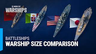 Warship Size Comparison Battleships in World of Warships [upl. by Conlon]