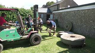 Polegate Windmill  donated mill stones delivery [upl. by Idnam553]