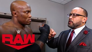 MVP offers Bobby Lashley a chance to return to business Raw Jan 9 2023 [upl. by Anirdna]