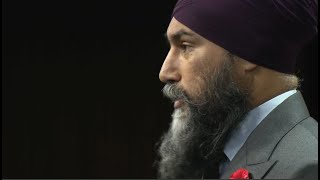 Jagmeet Singh proposes GST rebate on home heating – October 31 2023 [upl. by Atilol620]