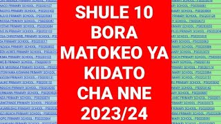 TAZAMA SHULE 10 BORA MATOKEO YA FORM FOUR 20232024 top ten csee results [upl. by Baerman]