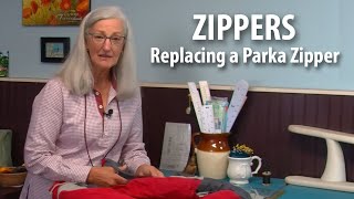 ZIPPERS Part 4 Replacing a Zipper in a Jacket with a Flap [upl. by Ashely]