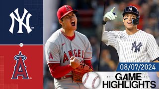 New York Yankees vs Los Angeles Angels Game Highlights 08072024  MLB Highlights 2024 [upl. by Nemsaj]