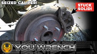 How to Remove a SEIZED Rear Brake Caliper  All Makes amp Models [upl. by Beniamino]