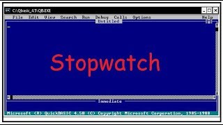 Code Your Own Stopwatch Using Qbasic ► Tutorial [upl. by Jenesia]