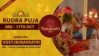 Navratri Day 2  Rudra Puja With Gurudev  4 Oct 2024  Live From VDS Bangalore Ashram [upl. by Houghton]