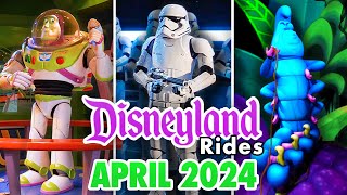 Disneyland Rides  April 2024 POVs 4K 60FPS [upl. by Ninos]