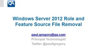 Windows Server 2012 Role amp Feature Source File Removal [upl. by Jillana]