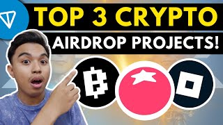 TOP 3 BEST CRYPTO AIRDROP PROJECTS 2024 TELEGRAM GAMES WITH GOOD POTENTIAL AIRDROP FOR PLAYERS [upl. by Redmond]