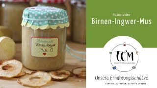 Rezept schnelles BirnenIngwermus [upl. by Anoynek]