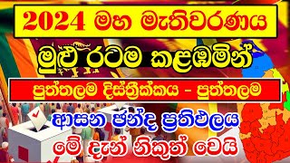 HIRU NEWS  2024 GENARAL ELECTION RESALT  PUTHTHALA DISTRICT CONSTITUENCIES ELECTION RESALT  පුත්ත [upl. by Emelia535]