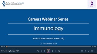 Pathology Careers Webinar  Immunology clinical scientist training route [upl. by Ashlan]