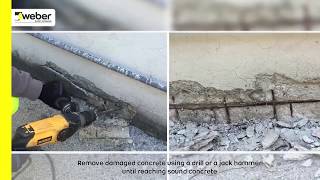 Durable repair of damaged concrete with exposed steel [upl. by Eiramannod]