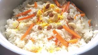 Zafrani Pulao RecipeHow to cook Basmati rice pulao in Rice cooker [upl. by Lukash208]