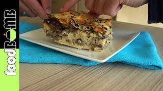 59 Kiymali Borek Maken Turkse borek met Gehakt  Foodbomb [upl. by Llemrej]