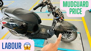 Chetak Electric Mudguard Change With Price  Labour 😱 bajajchetakelectricscooter [upl. by Anissej752]