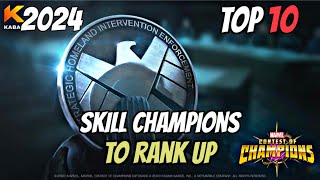 Top 10 skill Champions to rank up 2024 updated  Marvel Contest of Champions [upl. by Orecul207]