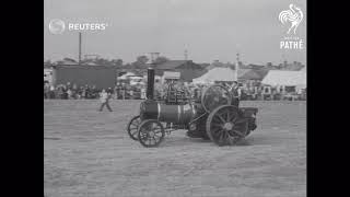 UNITED KINGDOM Traction engine rally in Essex 1955 [upl. by Esilahs]