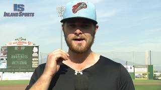 BASEBALL Inland Empire 66ers Jared Walsh Interview [upl. by Wester]