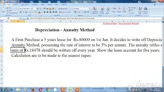 Depreciation  Annuity method Explain in Tamil [upl. by Sandry]