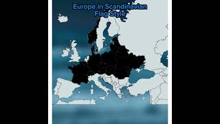 Europe In Scandinavian Flag Style history europe maps map geography scandinavia flag shorts [upl. by Cordle]