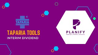 Taparia Tools interim dividend  Taparia tools share  Planify [upl. by Burtis]