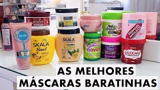 MELHORES MASCARAS NACIONAIS E BARATINHAS PROS CABELOS [upl. by Nnaeirelav261]