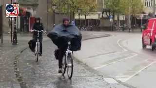 Utrecht Netherlands Cycling in the Rain 361 [upl. by Hillel363]