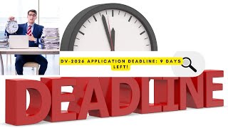 DV2026 Application Deadline Only a Few Days Left Nov 5 2024greencardlottery greencard [upl. by Nauqyaj]