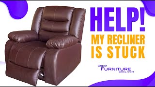 How to fix a broken recliner that is stuck in the recline position Fix broken power recliner [upl. by Ramgad637]