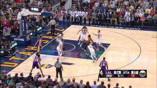 Rudy Gobert Blocking Show  Lakers vs Jazz  January 26 2017 NBA Regular Season [upl. by Eerb]