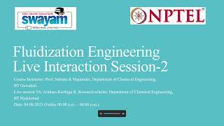 NPTELFluidization Engineering July 2023 Problem solving sessionWeek 2 [upl. by Lev]