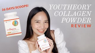 MY FAVORITE YOUTHEORY COLLAGEN SUPPLEMENT POWDER FOR 32 DAYS  IS IT EFFECTIVE SKINCARE REVIEW [upl. by Naicad]