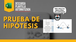 Prueba de Hipótesis en EXCEL 🟩 AUTOMATIZADA 🤖  Contraste de hipótesis cuantitativas y cualitativas [upl. by Shedd]