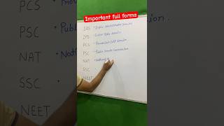 👉 Full form of SSC IAS PCS IPS NEET PSC NAT 🤔  fullform gk shorts youtubeshorts [upl. by Nybor830]