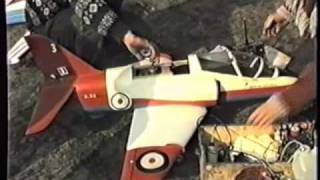 BAE HAWK RC PLANE CRASH  DUCTED FAN BAE HAWK RUNS OUT OF SKY  GRAHAM  1987 [upl. by Sears]