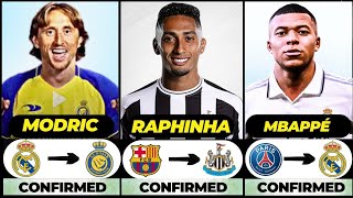 🔥 LATEST CONFIRMED TRANSFERS amp RUMOURS ft Mbappe Modric Raphinhaetc [upl. by Robinette567]