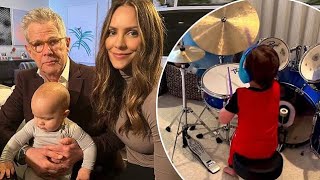 Katharine McPhee and David Fosters Son Rennie 2 Shows Off Amazing Drum Solo [upl. by Dao]