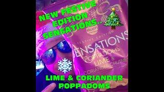 Walkers sensations festive edition Lime amp Coriander Chutney Poppadoms [upl. by Uriel298]